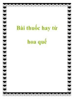 Bài thuốc hay từ hoa quế doc
