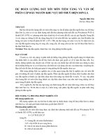 DỰ ĐOÁN LƯỢNG ĐẤT XÓI MÒN TIỀM TÀNG VÀ VẤN ĐỀ PHÂN CẤP ĐẦU NGUỒN KHU VỰC HỒ THUỶ ĐIỆN SƠN LA docx