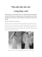 Phụ kiện độc đáo cho trang phục cưới docx