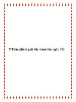 9 Thực phẩm giải độc rượu bia ngày Tết pdf