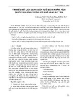 Tìm hiểu mối liên quan giữa tuổi bệnh nhân, kích thước u buồng trứng với khả năng ác tính docx
