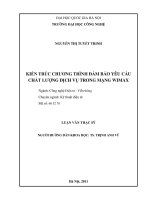 Kiến trúc chương trình đảm bảo yêu cầu chất lượng dịch vụ trong mạng WIMAX pptx