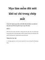 Mẹo làm mềm đôi môi khô nẻ chỉ trong chớp mắt potx