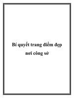 Bí quyết trang điểm đẹp nơi công sở docx