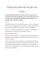 Những thực phẩm tốt cho giấc ngủ của bé doc