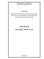 CHUYÊN đề GIÁO dục PHÁP LUẬT - THỰC HIỆN CHƯƠNG TRÌNH GIÁO DỤC THƯỜNG XUYÊN ĐÁP ỨNG YÊU CẦU NGƯỜI HỌC, CẬP NHẬT KIẾN THỨC, KỸ NĂNG, CHUYỂN GIAO CÔNG NGHỆ