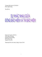 SỰ KHÁC NHAU GIỮA  ĐỒNG BẢO HIỂM VÀ TÁI BẢO HIỂM