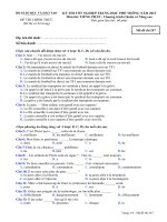 Đề thi - Đáp án môn Tiếng Pháp - Tốt nghiệp THPT Chương trình Chuẩn và Nâng cao ( 2013 ) Mã đề 247 pptx