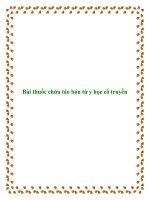 Bài thuốc chữa táo bón từ y học cổ truyền docx