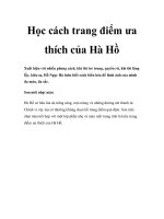 Học cách trang điểm ưa thích của Hà Hồ docx
