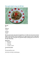 Dưa giá nhanh chua mà dễ làm doc