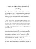 Công ty tài chính có thể sáp nhập với ngân hàng docx