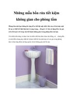 Những mẫu bồn rửa tiết kiệm không gian cho phòng tắm pot