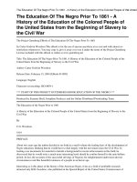 The Education Of The Negro Prior To 1861 - A History of the Education of the Colored People of the United States from the Beginning of Slavery to the Civil War pdf
