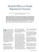 Alcohol’ s Effects on Female Reproductive Function pot