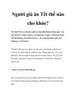 Người già ăn Tết thế nào cho khỏe ppt