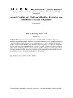Armed Conflict and Children’s Health – Exploring new directions: The case of Kashmir docx