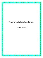 Trang trí mới cho tường nhà bằng tranh tường pptx