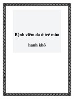 Bệnh viêm da ở trẻ mùa hanh khô docx