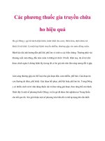 Các phương thuốc gia truyền chữa ho hiệu quả pptx