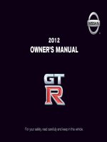 NISSAN GTR 2012 OWNER MANUAL SÁCH HƯỚNG dẫn sử DỤNG