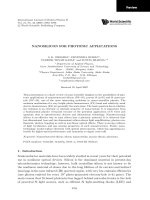 NANOSILICON FOR PHOTONIC APPLICATIONS