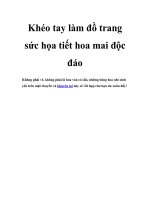 Khéo tay làm đồ trang sức họa tiết hoa mai độc đáo ppt
