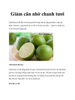 Giảm cân nhờ chanh tươi pptx