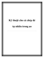 Kỹ thuật cho cá chép đẻ tự nhiên trong ao potx