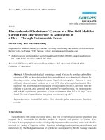 Electrochemical Oxidation of Cysteine at a Film Gold Modified Carbon Fiber Microelectrode Its Application in   a Flow—Through Voltammetric Sensor