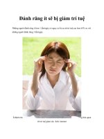 Đánh răng ít sẽ bị giảm trí tuệ potx