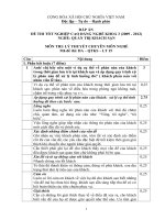 đáp án đề thi lý thuyết-quản trị khách sạn-mã đề thi qtks_th(15)