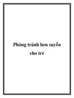 Phòng tránh hen suyễn cho trẻ ppt
