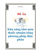 đồ án khả năng khử màu thuốc nhuộm bằng phương pháp điện phân