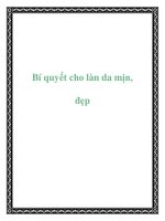 Bí quyết cho làn da mịn, đẹp pptx