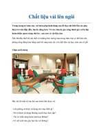 Chất liệu vải lên ngôi doc