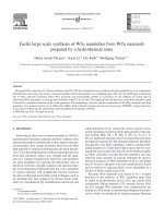 facile large scale synthesis of ws2 nanotubes from wo3 nanorods prepared by a hydrothermal route