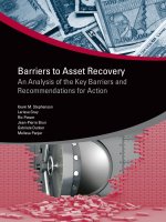 barriers to asset recovery an analysis of the key barriers and recommendations for action