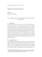 THE ROLE OF AESTHETIC EXPERIENCE doc