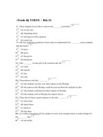 Đề thi và đáp án tiếng anh trình độ TOEFL - Đề số 34 docx