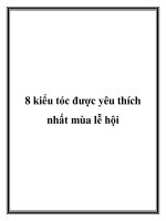 8 kiểu tóc được yêu thích nhất mùa lễ hội ppt