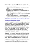 Motorola Announces Third-Quarter Financial Results pptx