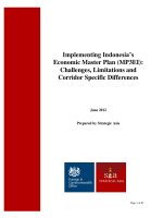 Implementing Indonesia’s Economic Master Plan (MP3EI): Challenges, Limitations and Corridor Specific Differences pot