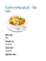 Canh trứng gà ác - hải sản docx