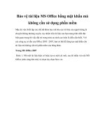 Bảo vệ tài liệu MS Office bằng mật khẩu mà không cần sử dụng phần mềm pdf