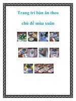 Trang trí bàn ăn theo chủ đề mùa xuân pptx