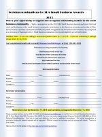 Seeking nominations for SBA Small Business Awards 2013 ppt