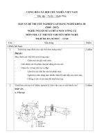 đáp án đề thi lí thuyết tốt nghiệp khóa 3 - nguội sửa chữa máy công cụ - mã đề thi scmcc - lt (44)