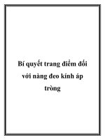 Bí quyết trang điểm đối với nàng đeo kính áp tròng pdf