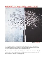 phê bình, có hay không cần tư cách